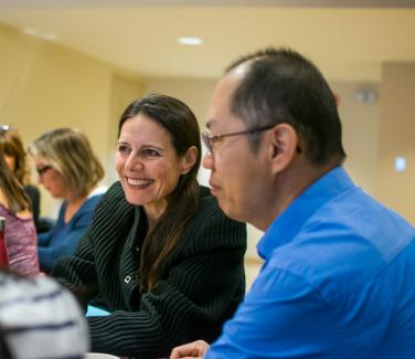 Faculty members Ana Johnson and Paul Peng